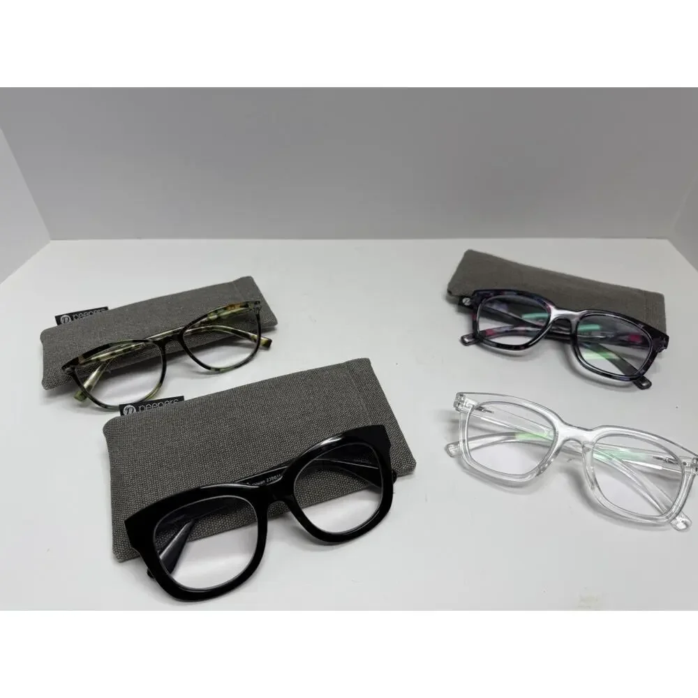 Peepers Women’s Reading Glasses Cheaters 3.50 Blue Light NWOT Set Of 4